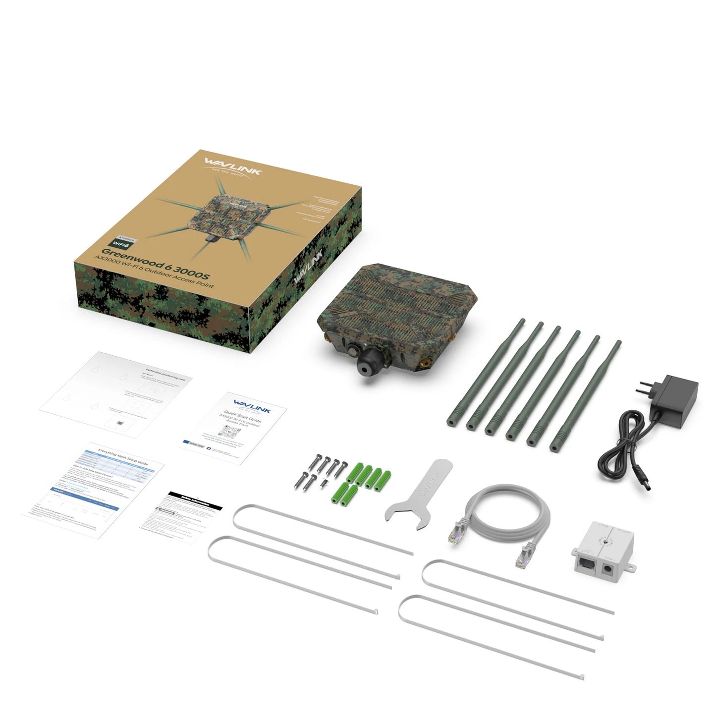 WAVLINK High Power AX3000 WiFi6 Outdoor Router/Repeater/AP 5G Long Range Outdoor WiFi Mesh Extender With PoE IP67 Weatherproof