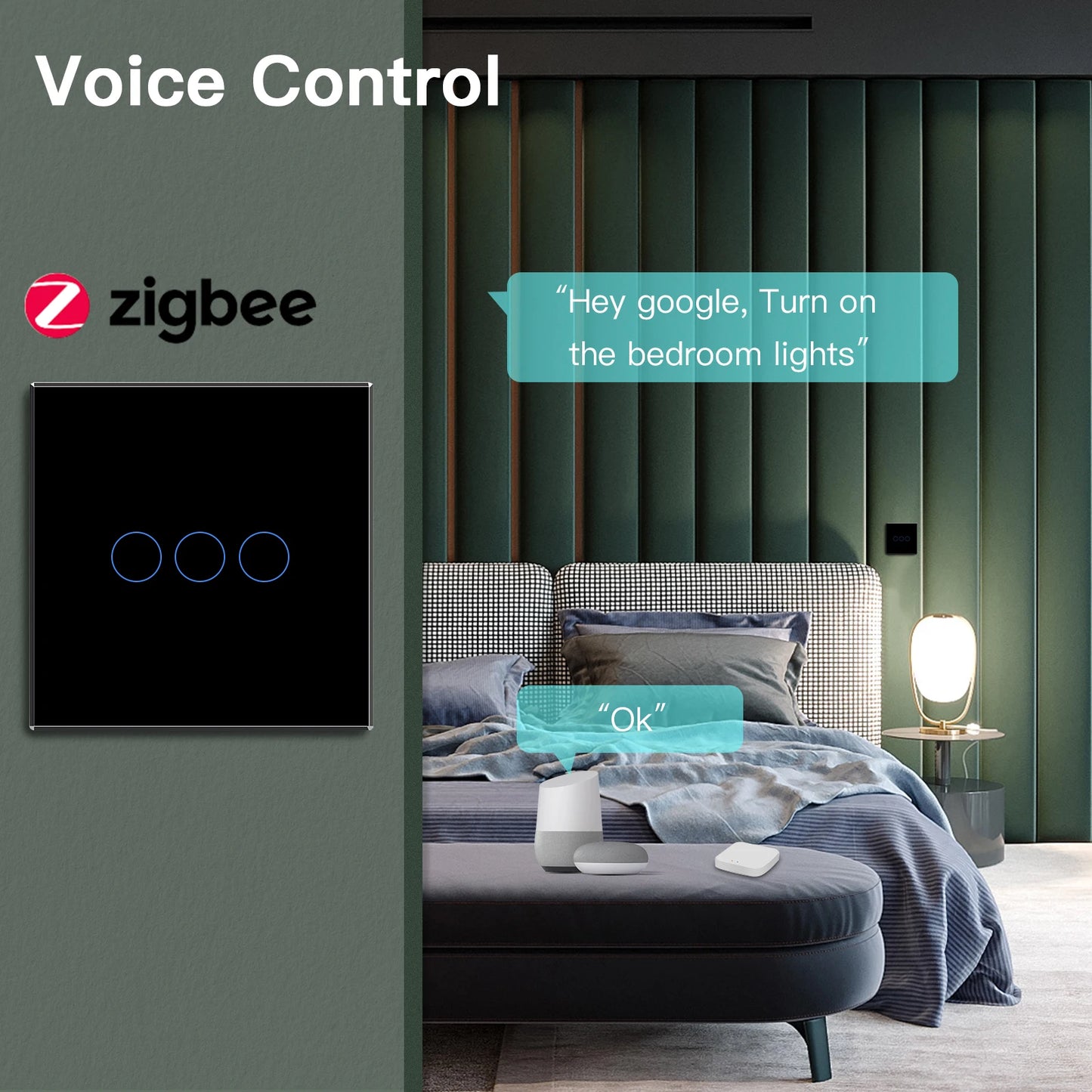 Tuya BSEED Zigbee Switches Smart Touch Light Switche No Neutral Wire Required