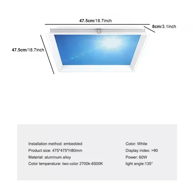 Tuya Blue sky light ceiling  panel