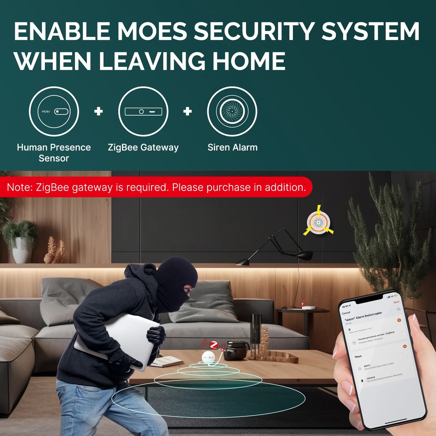 Tuya MOES ZigBee Human Presence Sensor Detector Radar Wave Detection